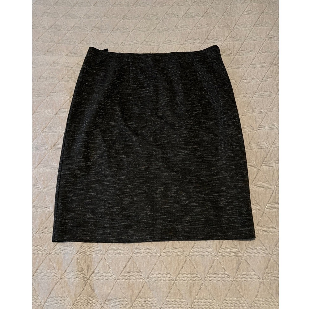 Amanda + Chelsea Pencil Skirt Womens L Charcoal Gray Pre-owned Space Dye Stretch